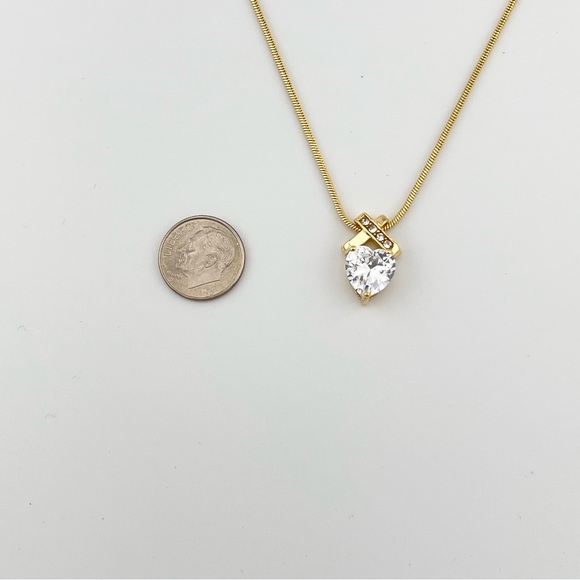 Swarovski Crystal Infinity Heart Gold Necklace - Picture 7 of 9